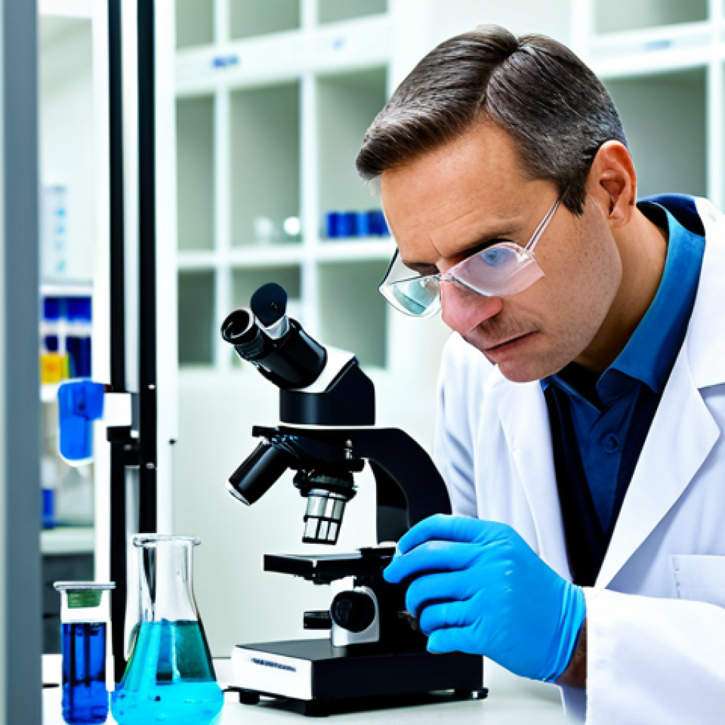 **

"A professional Environmental Technician in a fully clothed lab coat, analyzing a water sample in a modern laboratory with sophisticated equipment. Background includes beakers, microscopes, and analytical instruments. Safe for work, appropriate content, fully clothed, perfect anatomy, natural proportions, professional photography, high quality. The technician is focused and diligent, representing accurate scientific analysis, modest and professional. Family-friendly."

**