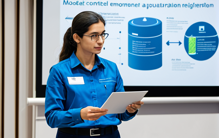 수질환경기사 시험 난이도 - "A fully clothed environmental technician in appropriate attire, analyzing a water sample in a moder...