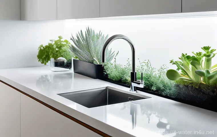 수질환경 업무에서 발생하는 문제 해결법 - **Smart Home Water Monitoring in an Italian Kitchen:**
    "A bright, modern Italian kitchen, filled...