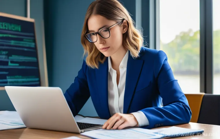 수질환경 시험 공부 플래너 - **Prompt:** A focused female environmental scientist in her late 20s, wearing a smart, professional ...