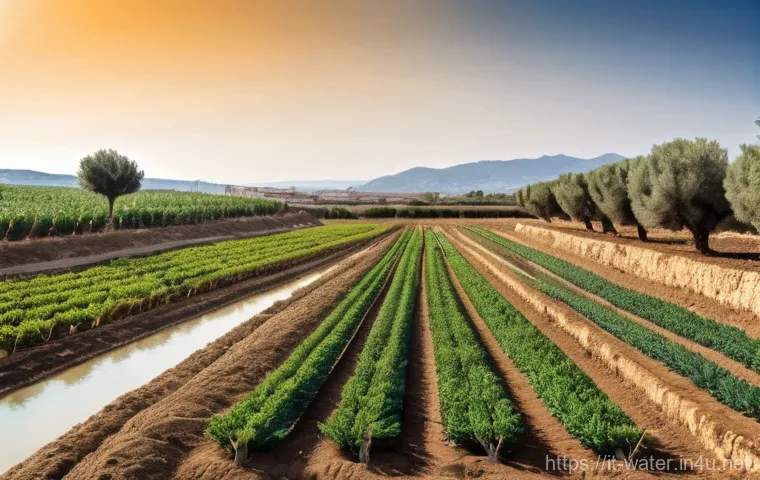 수질환경 분야 직업 만족도 - **"An interior shot of a cutting-edge Italian water treatment facility, bathed in soft, cool blue an...