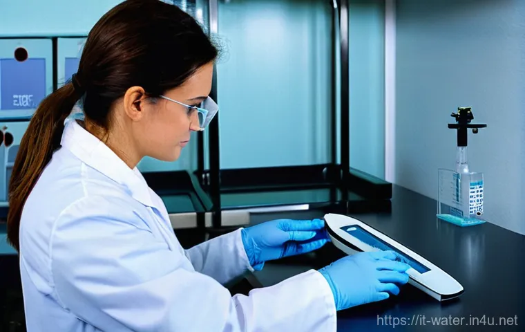 수질환경 실기시험 기기 사용법 - **Prompt 1: Precision pH Calibration in a Modern Italian Lab**
    "A highly focused Italian male or...