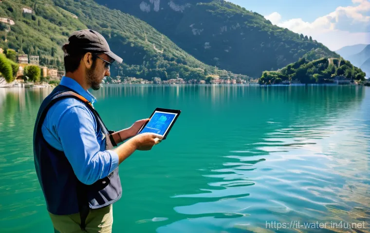 수질환경 산업기사 필기 시험 - **"A vibrant, picturesque scene of a young Italian boy, approximately 8 years old, wearing light blu...