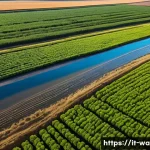 Home 20 수질환경 공학 문제 해결 사례 - **Sustainable Italian Agriculture with Reclaimed Water:** An aerial shot showcasing a vibrant, expan...