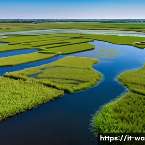 Home 30 수질환경 전문가가 추천하는 책 - A high-tech drone flying over a remote Italian wetland, equipped with advanced chemical sensors for ...